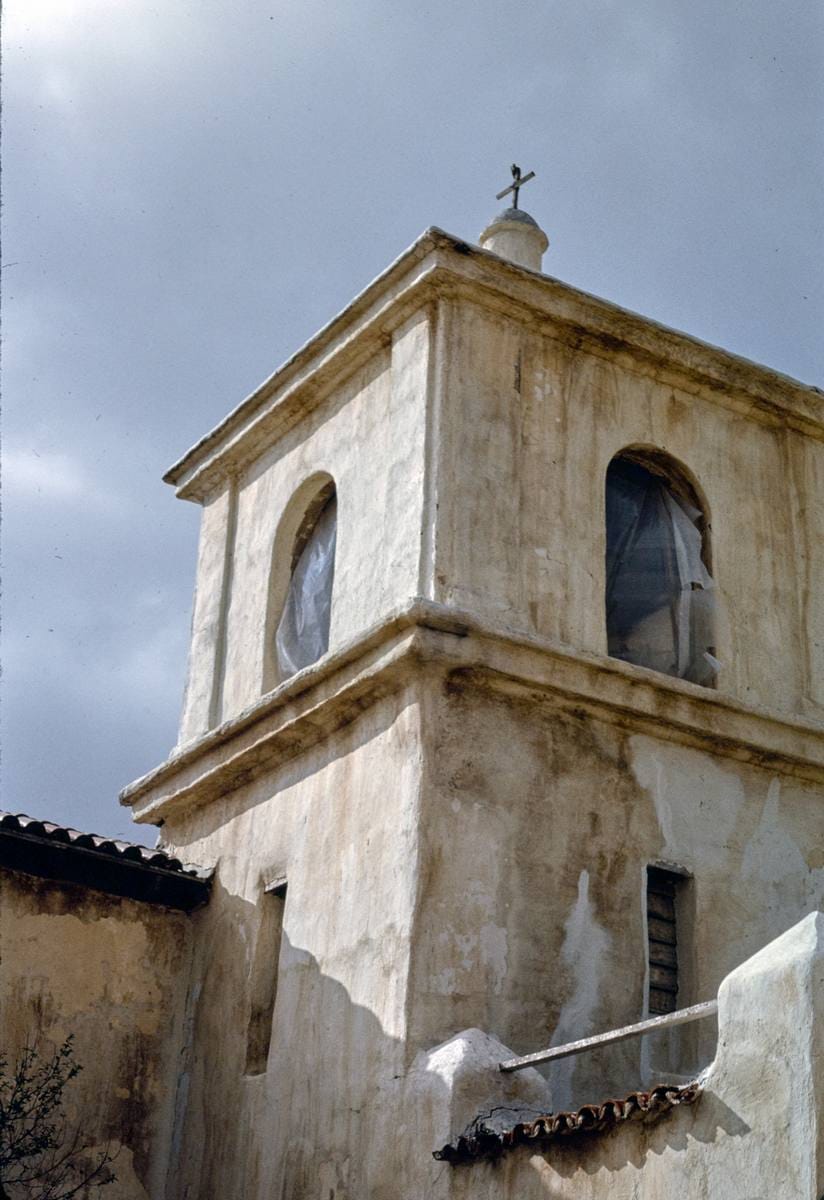 Historic Photo : 1993 Alamo Village Mission Tower, Brackettville, Texas | Margolies | Roadside America Collection | Vintage Wall Art :