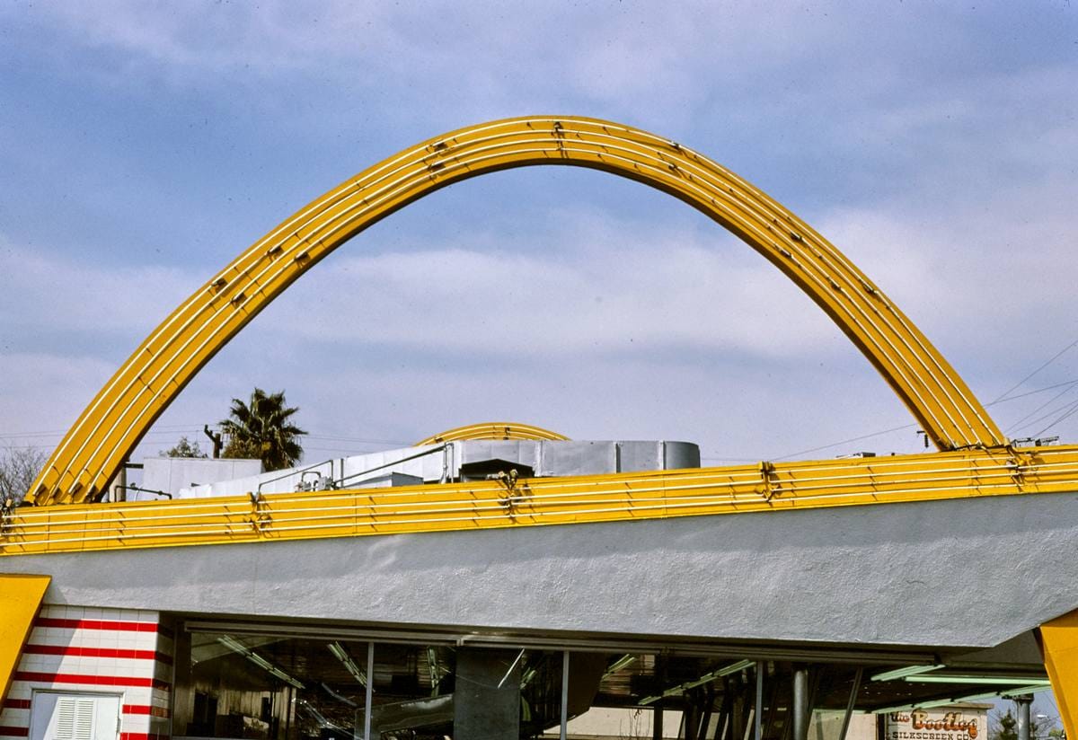 Historic Photo : 1985 McDonald's, Downey, California | Margolies | Roadside America Collection | Vintage Wall Art :