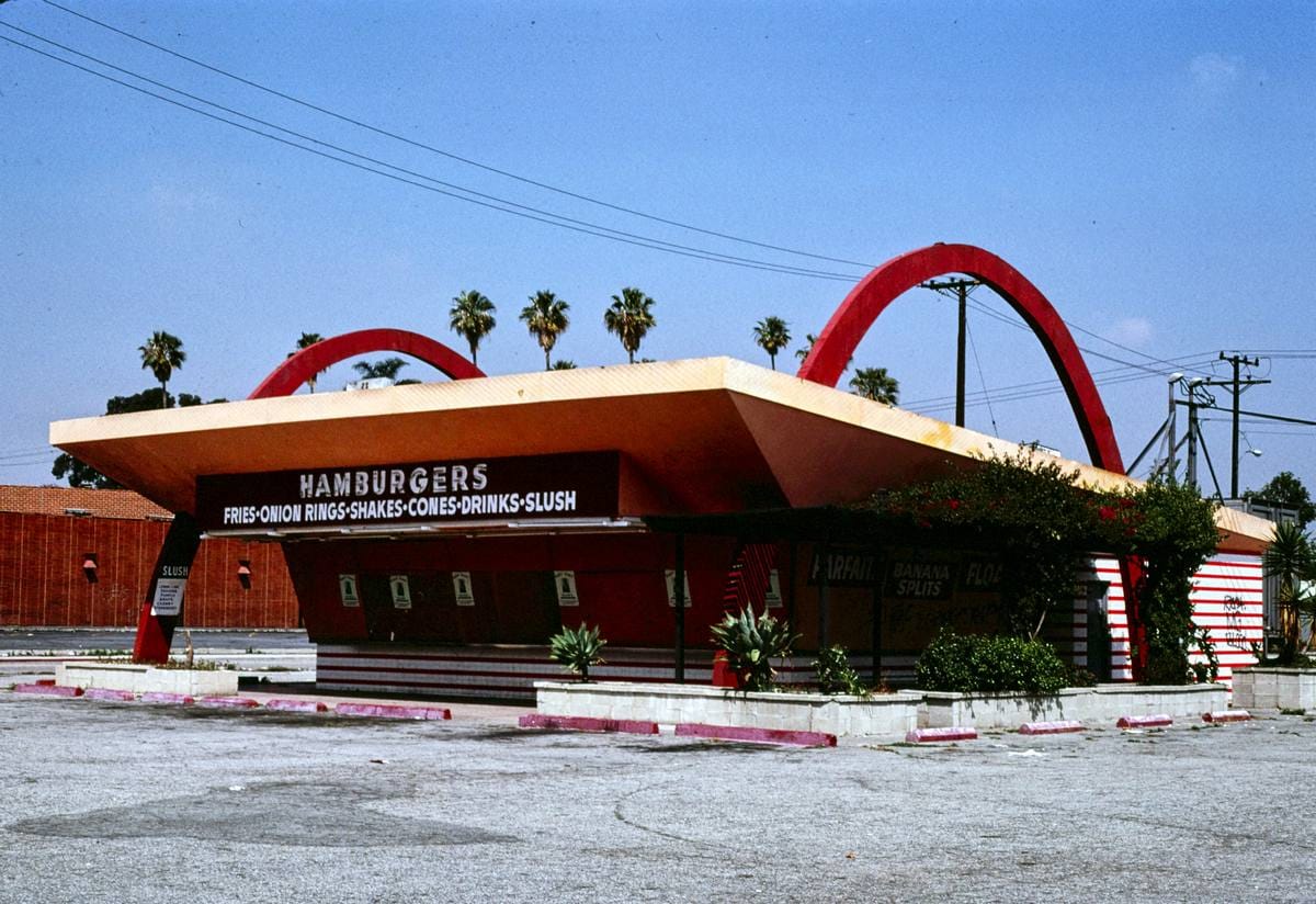 Historic Photo : 1981 McDonald's, Compton, California | Margolies | Roadside America Collection | Vintage Wall Art :