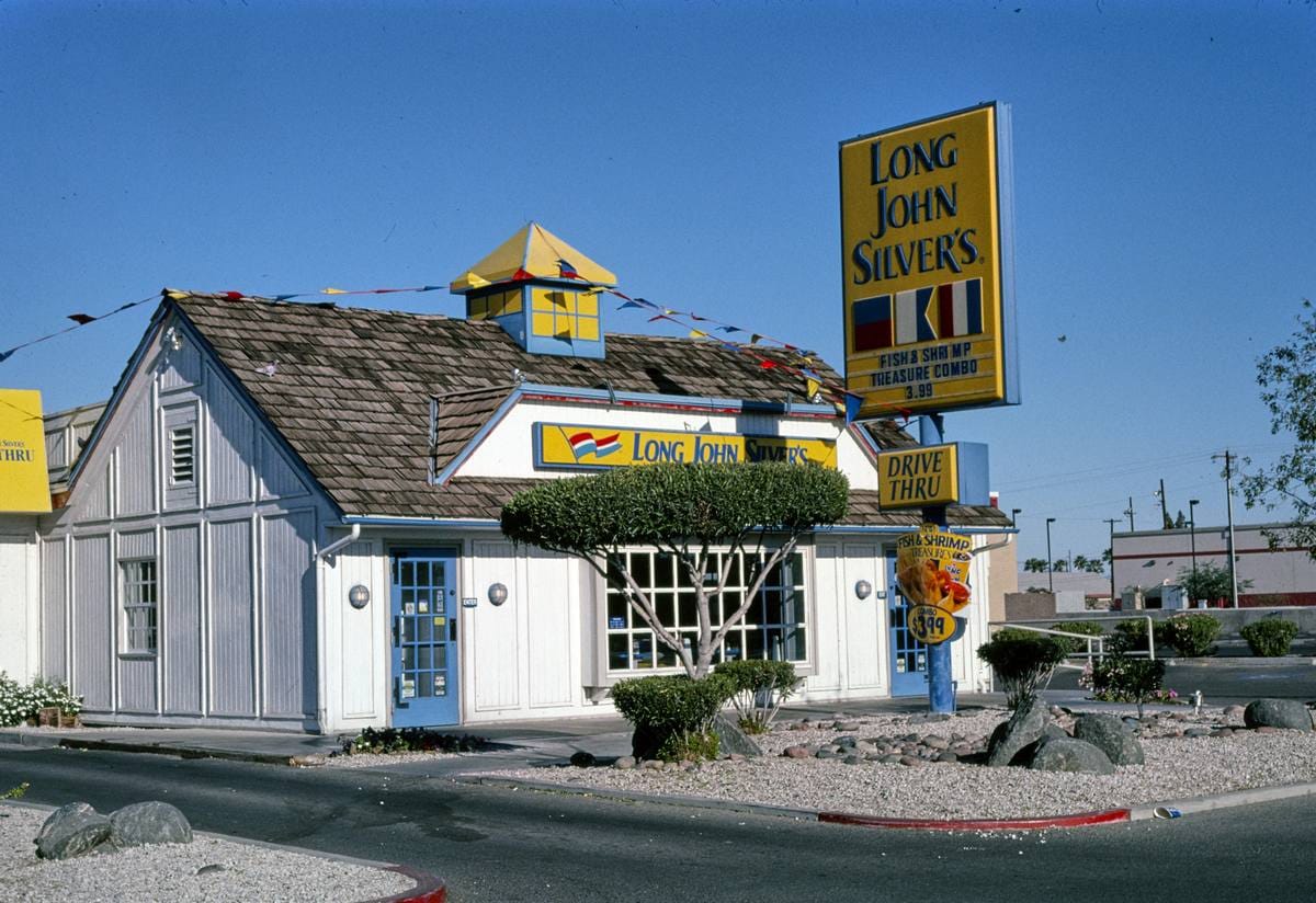 Historic Photo : 2003 Long John Silver's Restaurant, Yuma, Arizona | Margolies | Roadside America Collection | Vintage Wall Art :