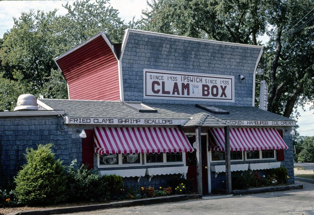 Historic Photo : 1984 Clam Box, Ipswich, Massachusetts | Margolies | Roadside America Collection | Vintage Wall Art :