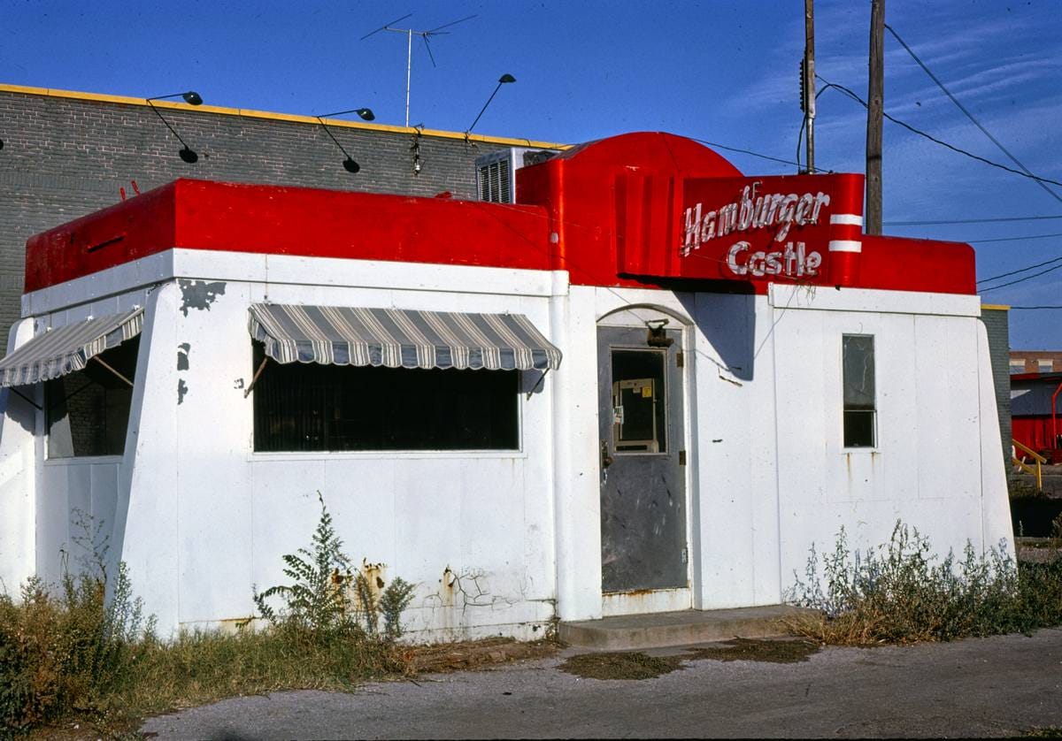 Historic Photo : 1979 Hamburger Castle, Shawnee, Oklahoma | Margolies | Roadside America Collection | Vintage Wall Art :