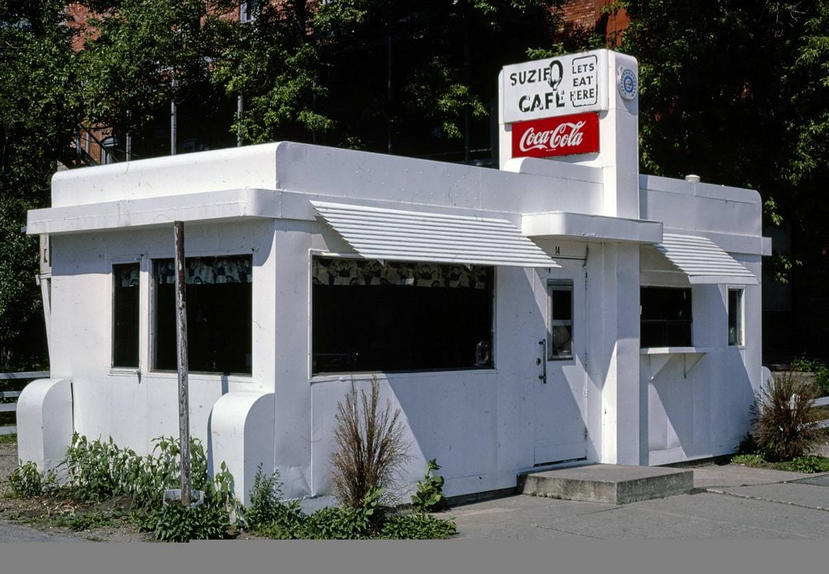 Historic Photo : 1980 Susie Q Cafe, Mason City, Iowa | Margolies | Roadside America Collection | Vintage Wall Art :