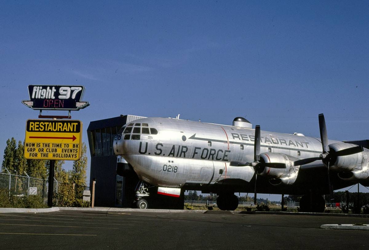Historic Photo : 1987 Flight G7 Restaurant, McMinnville, Oregon | Margolies | Roadside America Collection | Vintage Wall Art :