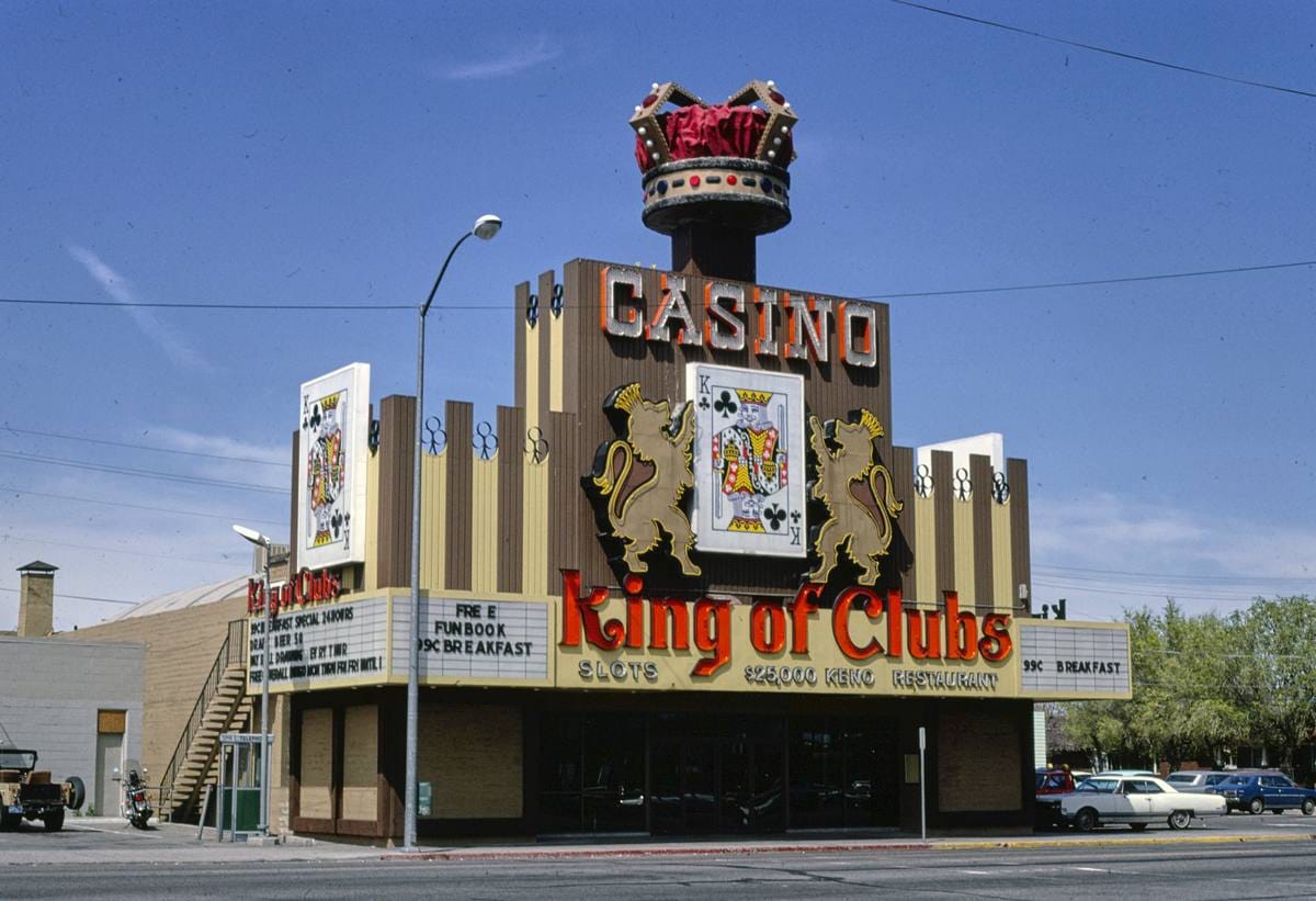 Historic Photo : 1980 King of Clubs Casino, Sparks, Nevada | Margolies | Roadside America Collection | Vintage Wall Art :