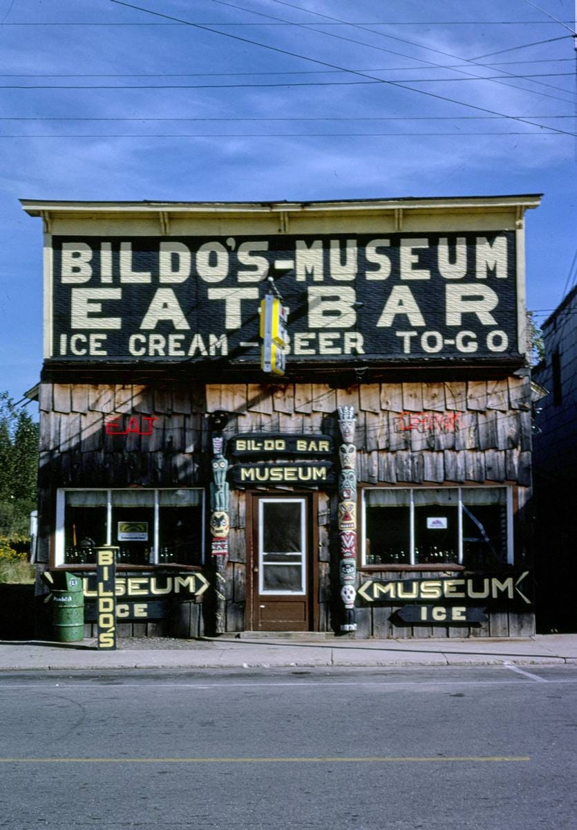 Historic Photo : 1980 Bildo's Museum Bar, Daggett, Michigan | Margolies | Roadside America Collection | Vintage Wall Art :