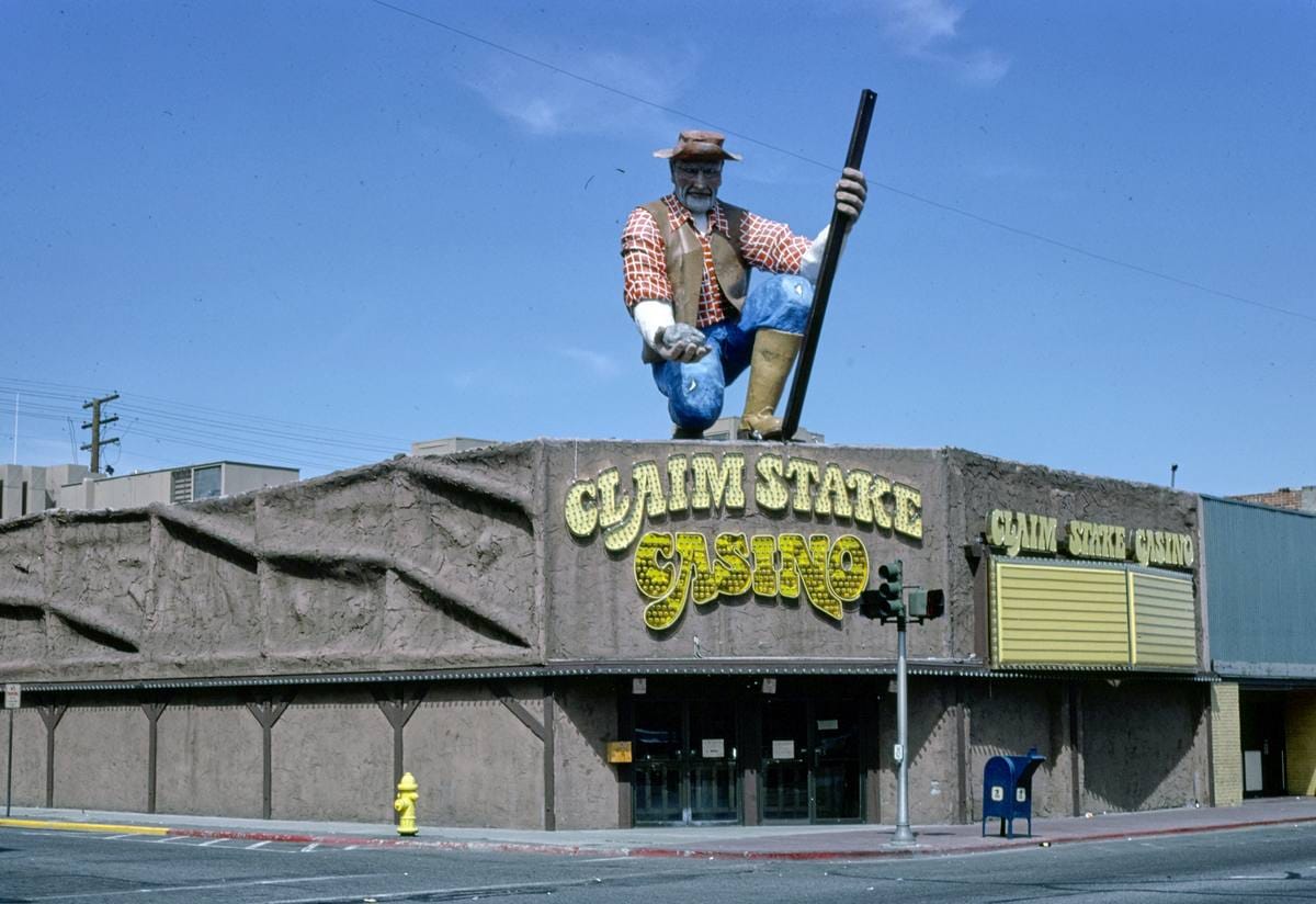 Historic Photo : 1980 Claim Stake Casino, Sparks, Nevada | Margolies | Roadside America Collection | Vintage Wall Art :