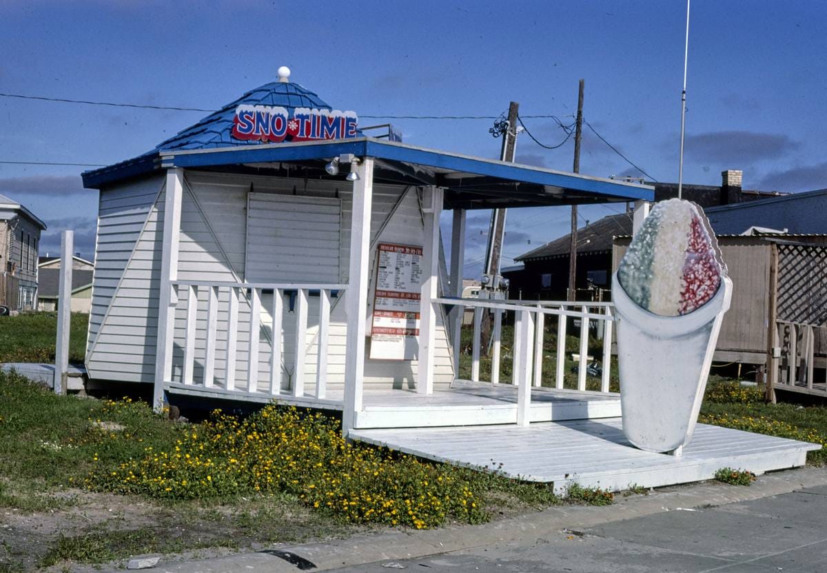 Historic Photo : 1986 Sno-Tinie, Galveston, Texas | Margolies | Roadside America Collection | Vintage Wall Art :