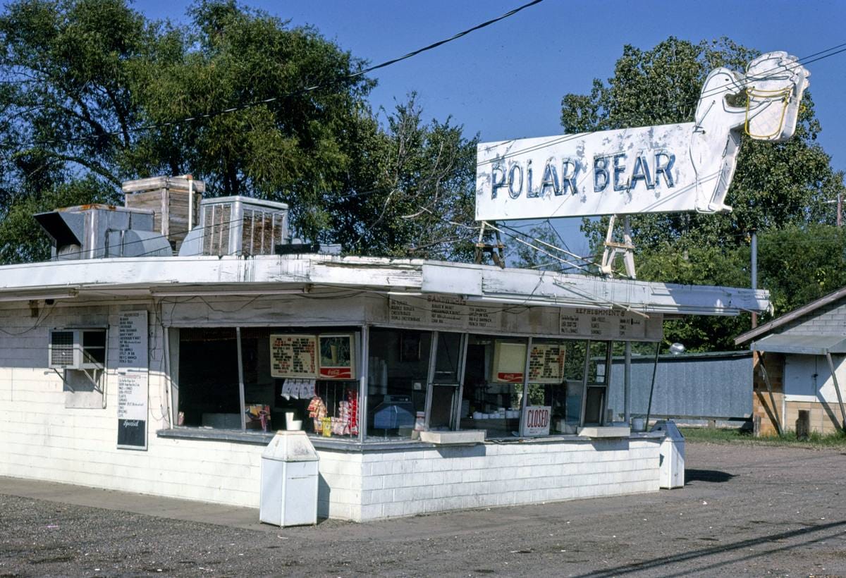 Historic Photo : 1979 Polar Bear Ice Cream, Texarkana, Arkansas | Margolies | Roadside America Collection | Vintage Wall Art :