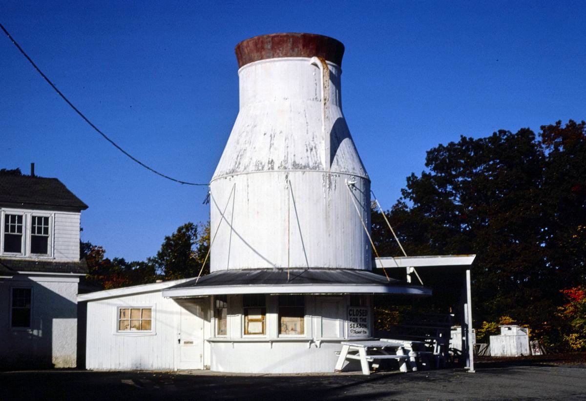 Historic Photo : 1978 Milk Can, Lincoln, Rhode Island | Margolies | Roadside America Collection | Vintage Wall Art :