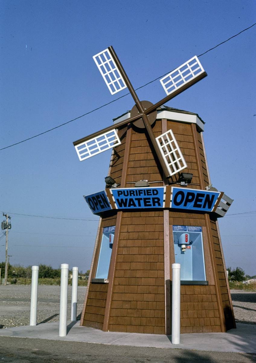 Historic Photo : 1991 Purified Water windmill, Roswell, New Mexico | Margolies | Roadside America Collection | Vintage Wall Art :