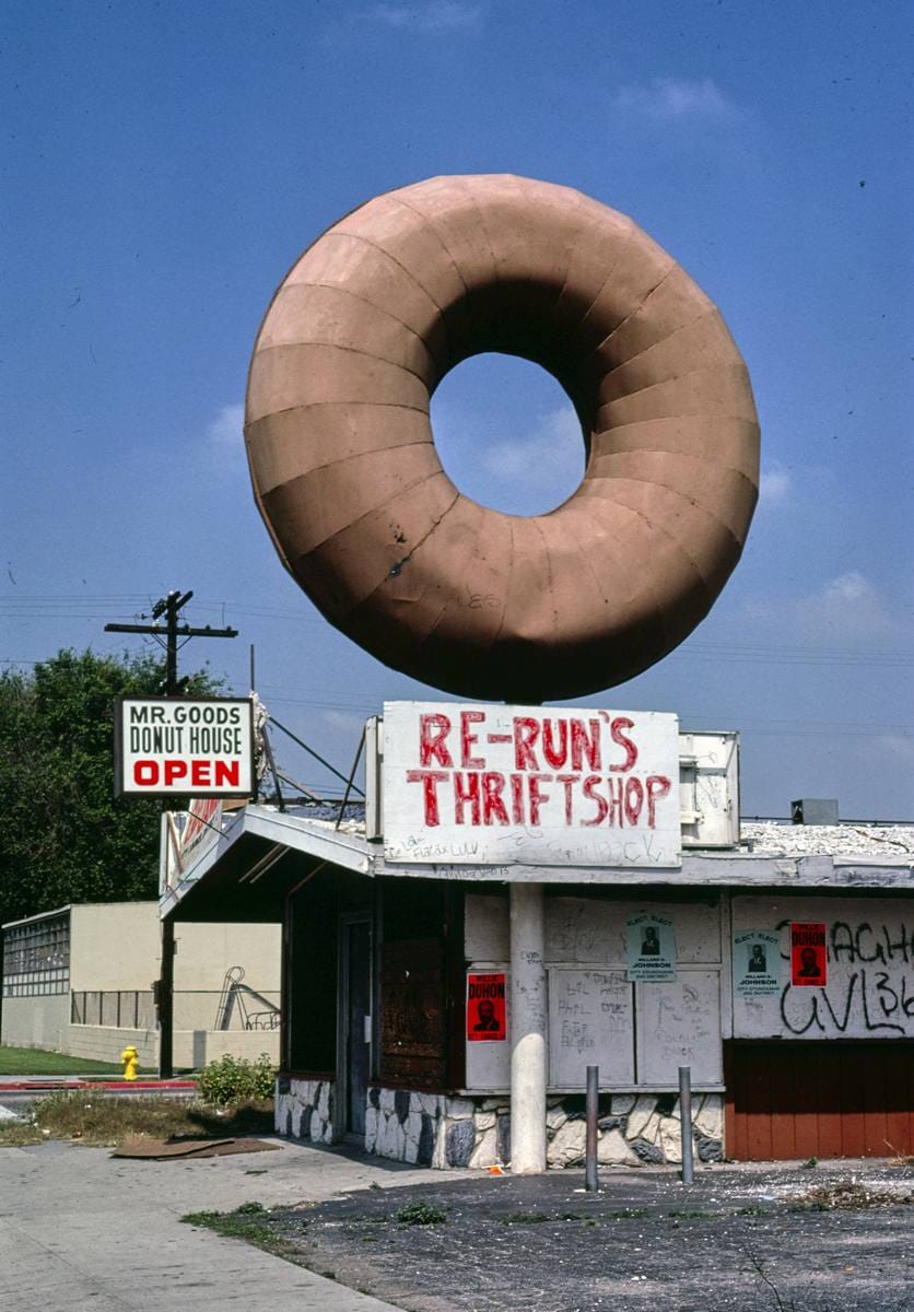 Historic Photo : 1981 Mr. Good's Donut House, Compton, California | Margolies | Roadside America Collection | Vintage Wall Art :