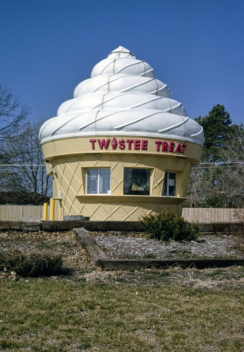 Historic Photo : 1996 Twistee Treat Ice Cream Stand, Saint Joseph, Missouri | Margolies | Roadside America Collection | Vintage Wall Art :