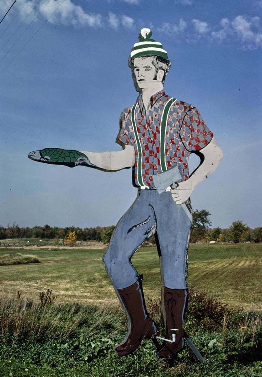 Historic Photo : 1988 Neiland's Supper Club sign, Tigerton, Wisconsin | Margolies | Roadside America Collection | Vintage Wall Art :
