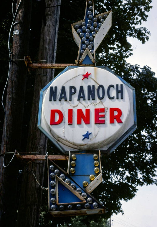 Historic Photo : 1977 Napanoch Diner sign, Napanoch, New York | Margolies | Roadside America Collection | Vintage Wall Art :