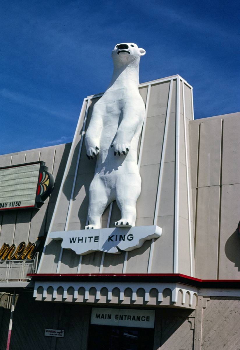 Historic Photo : 1991 White King Casino sign, Elko, Nevada | Margolies | Roadside America Collection | Vintage Wall Art :