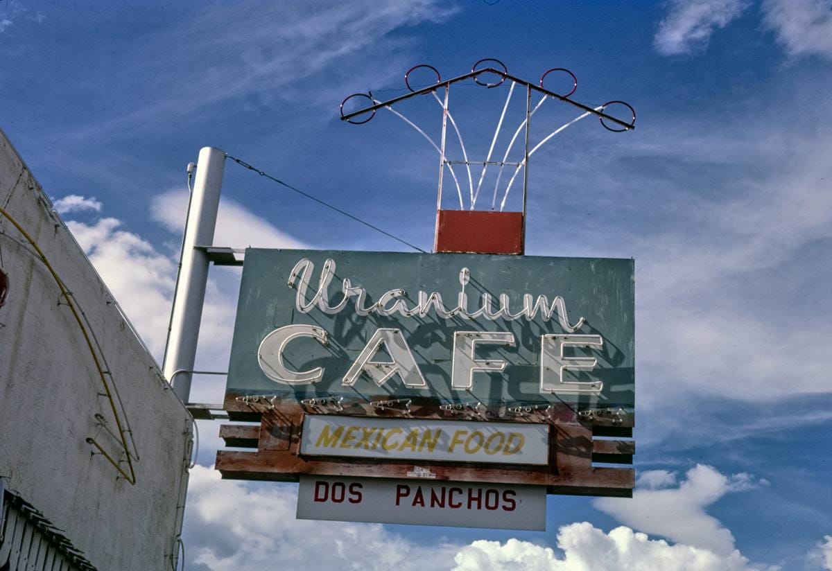 Historic Photo : 1987 Uranium Cafe sign, Grants, New Mexico | Margolies | Roadside America Collection | Vintage Wall Art :