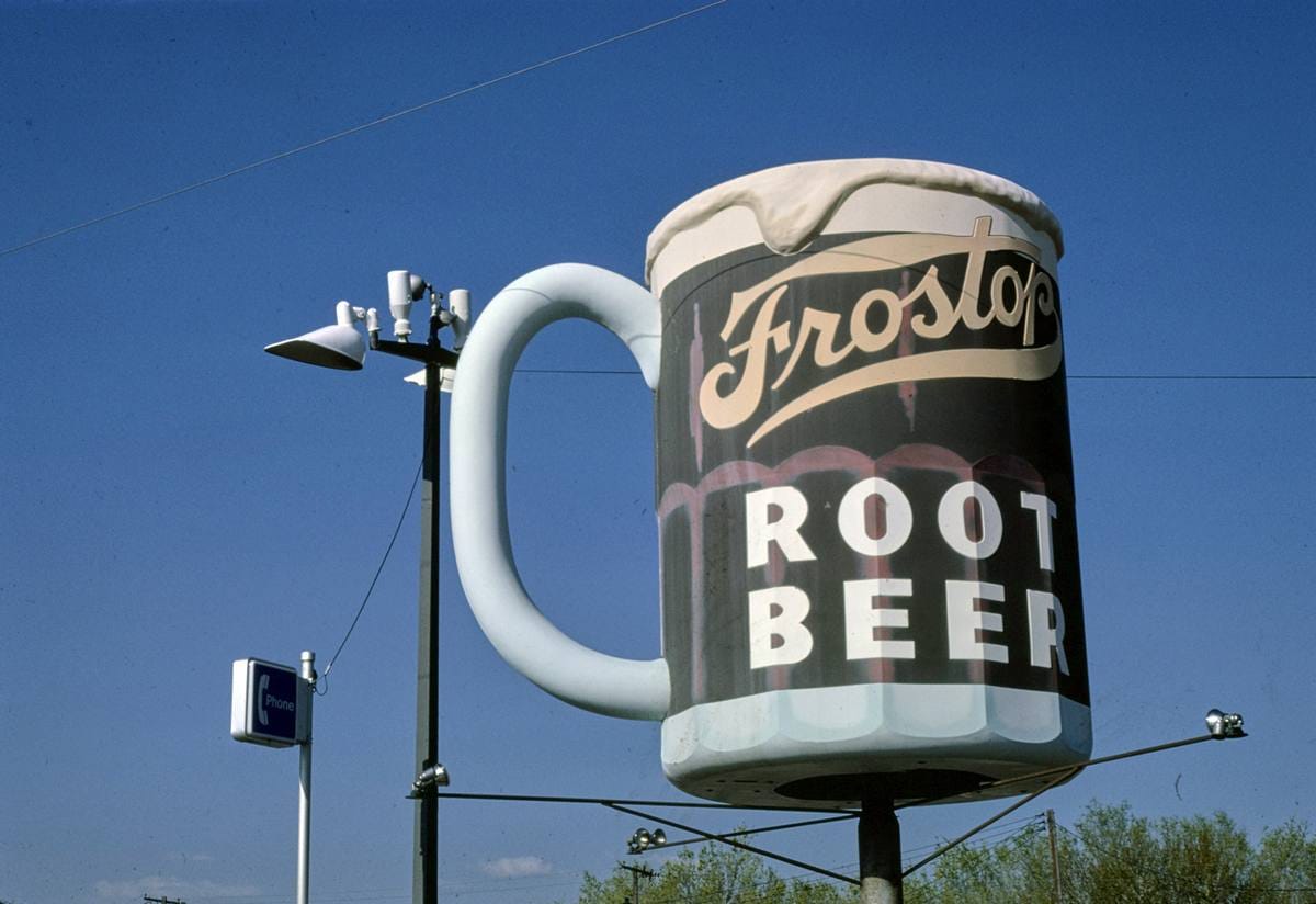 Historic Photo : 1980 Frostop sign, Sandy, Utah | Margolies | Roadside America Collection | Vintage Wall Art :