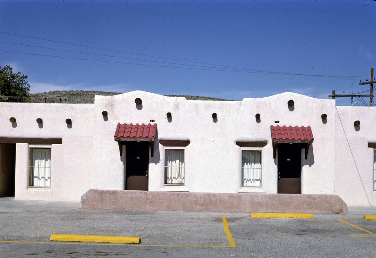 Historic Photo : 1993 Whites City Motel, Whites City, New Mexico | Margolies | Roadside America Collection | Vintage Wall Art :