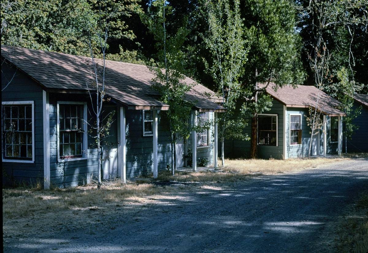 Historic Photo : 2003 Wilderness Lodge cabins, Wilderville, Oregon | Margolies | Roadside America Collection | Vintage Wall Art :