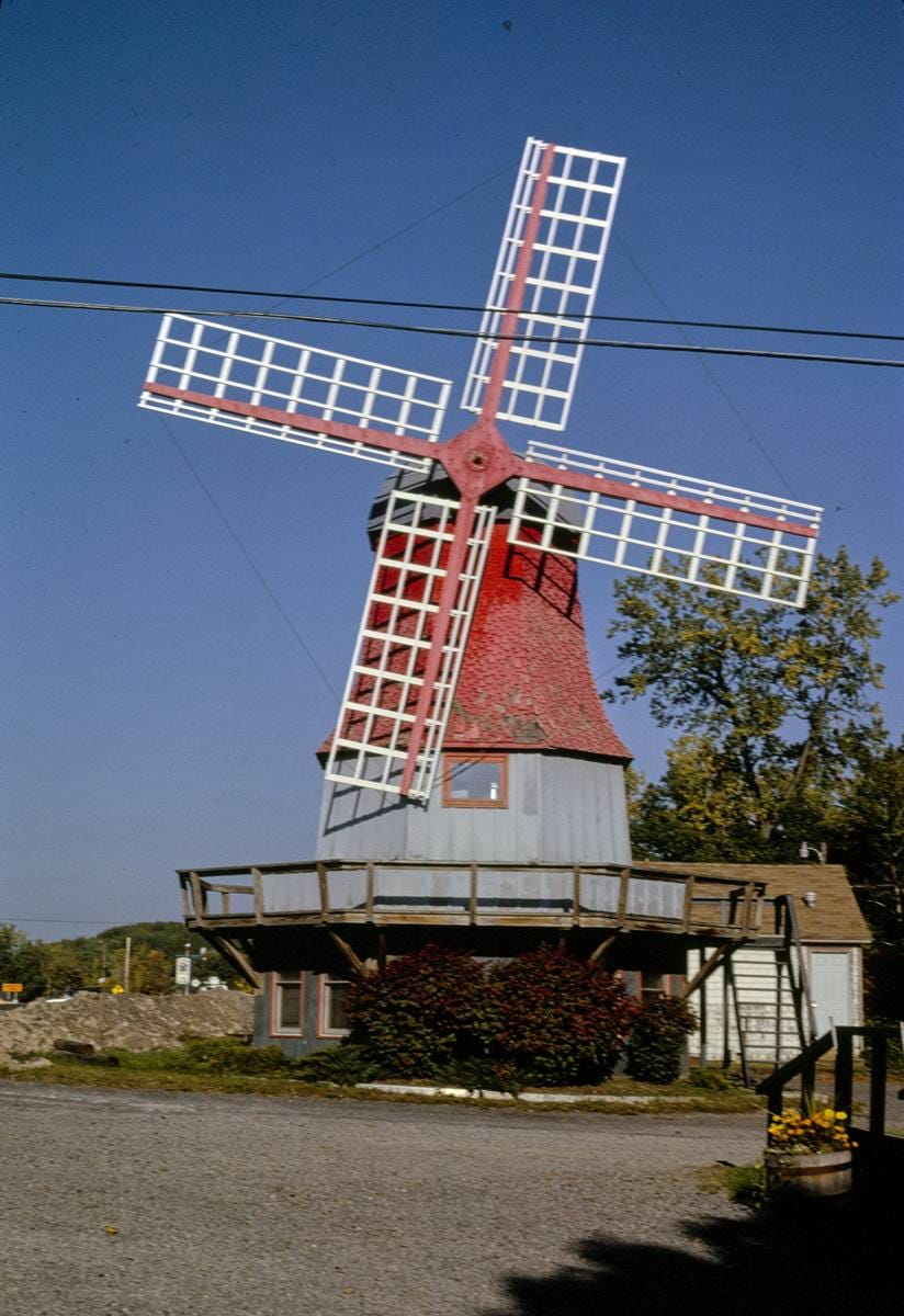 Historic Photo : 1995 Windmill Court office, Seneca Falls, New York | Margolies | Roadside America Collection | Vintage Wall Art :