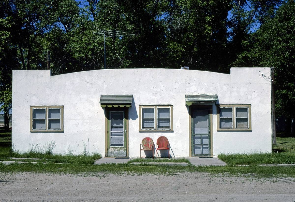 Historic Photo : 1982 Anderson Motel, Brady, Nebraska | Margolies | Roadside America Collection | Vintage Wall Art :