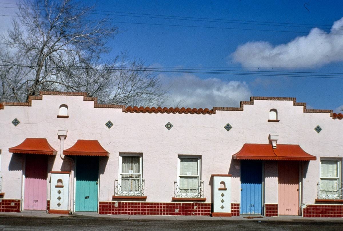 Historic Photo : 1977 Del Camino Motel, El Paso, Texas | Margolies | Roadside America Collection | Vintage Wall Art :