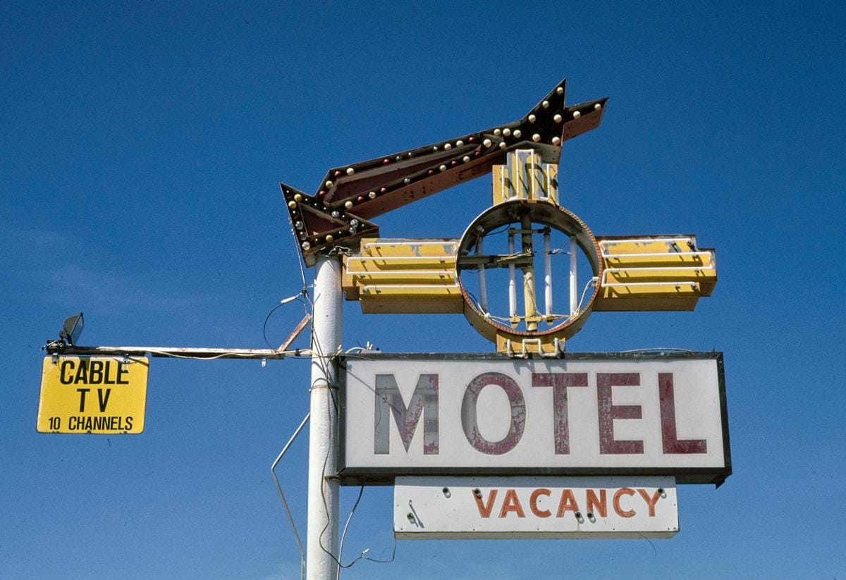 Historic Photo : 2003 Old motel sign, Grants, New Mexico | Margolies | Roadside America Collection | Vintage Wall Art :