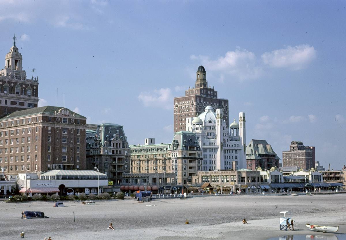 Historic Photo : 1978 Four old hotels pm, Atlantic City, New Jersey | Margolies | Roadside America Collection | Vintage Wall Art :