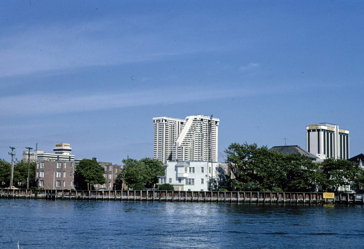 Historic Photo : 1985 Casino across inlet, Atlantic City, New Jersey | Margolies | Roadside America Collection | Vintage Wall Art :