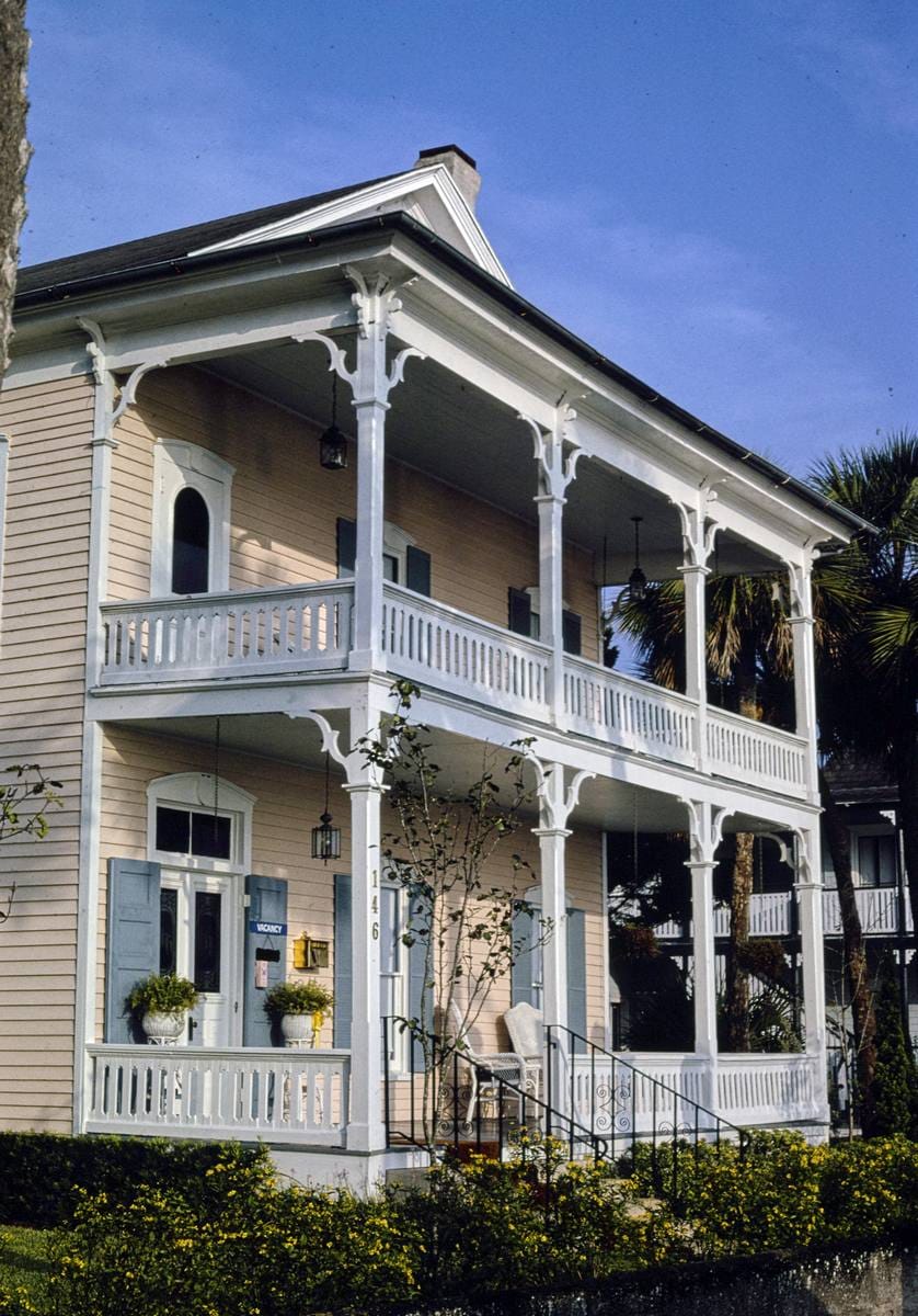 Historic Photo : 1990 Westcott House Bed & Breakfast, St. Augustine, Florida | Margolies | Roadside America Collection | Vintage Wall Art :
