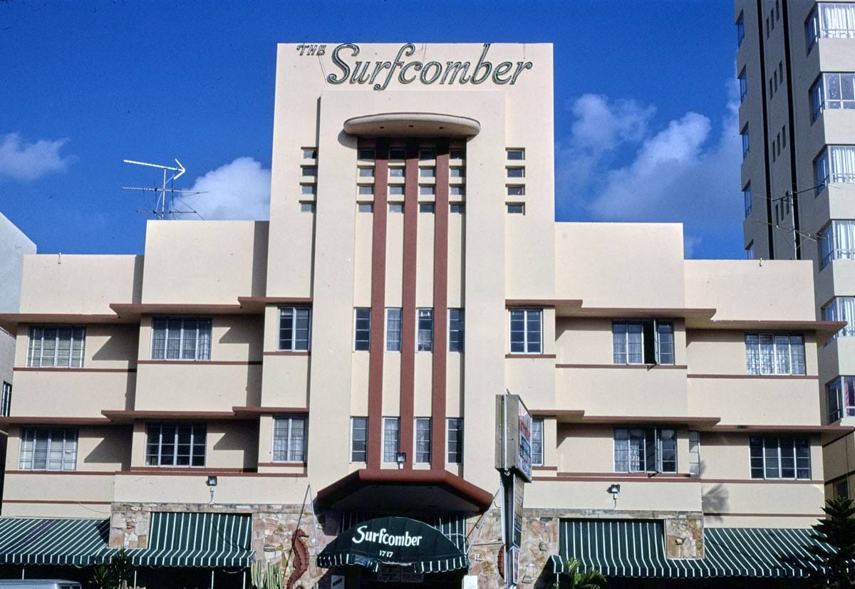 Historic Photo : 1980 Surfcomber Hotel, Miami Beach, Florida | Margolies | Roadside America Collection | Vintage Wall Art :