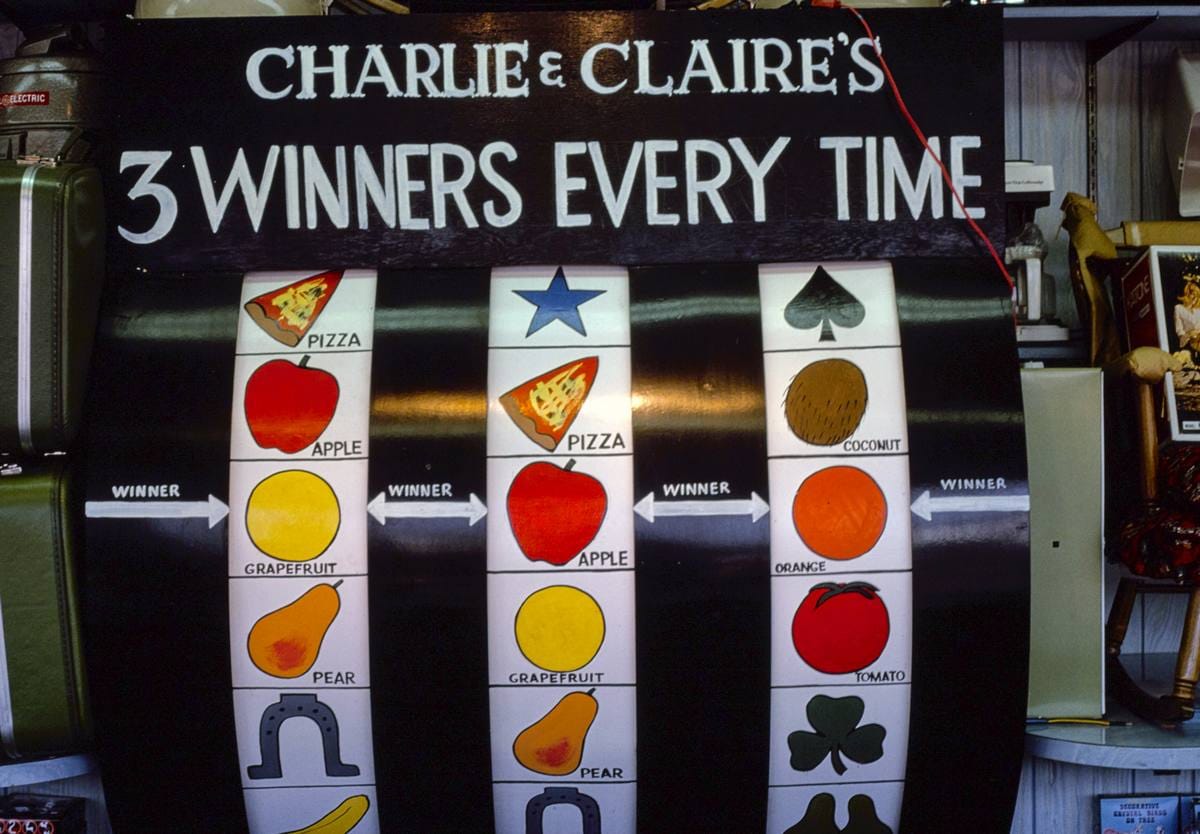 Historic Photo : 1978 Wheel game, Keansburg, New Jersey | Margolies | Roadside America Collection | Vintage Wall Art :