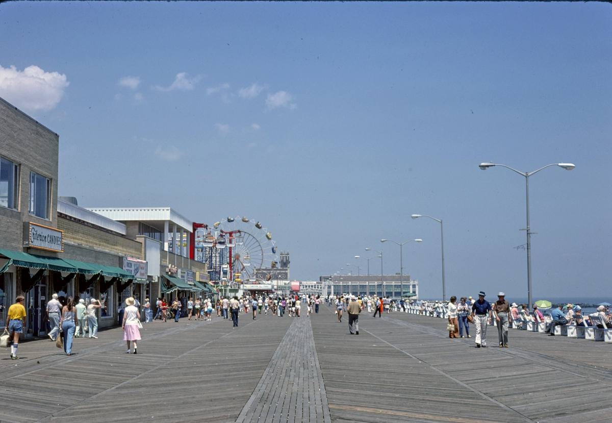 Historic Photo : 1978 Boardwalk, Asbury Park, New Jersey | Margolies | Roadside America Collection | Vintage Wall Art :