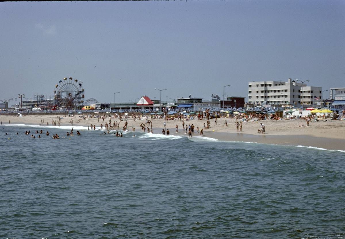 Historic Photo : 1978 Ocean, beach, skyline, Asbury Park, New Jersey | Margolies | Roadside America Collection | Vintage Wall Art :