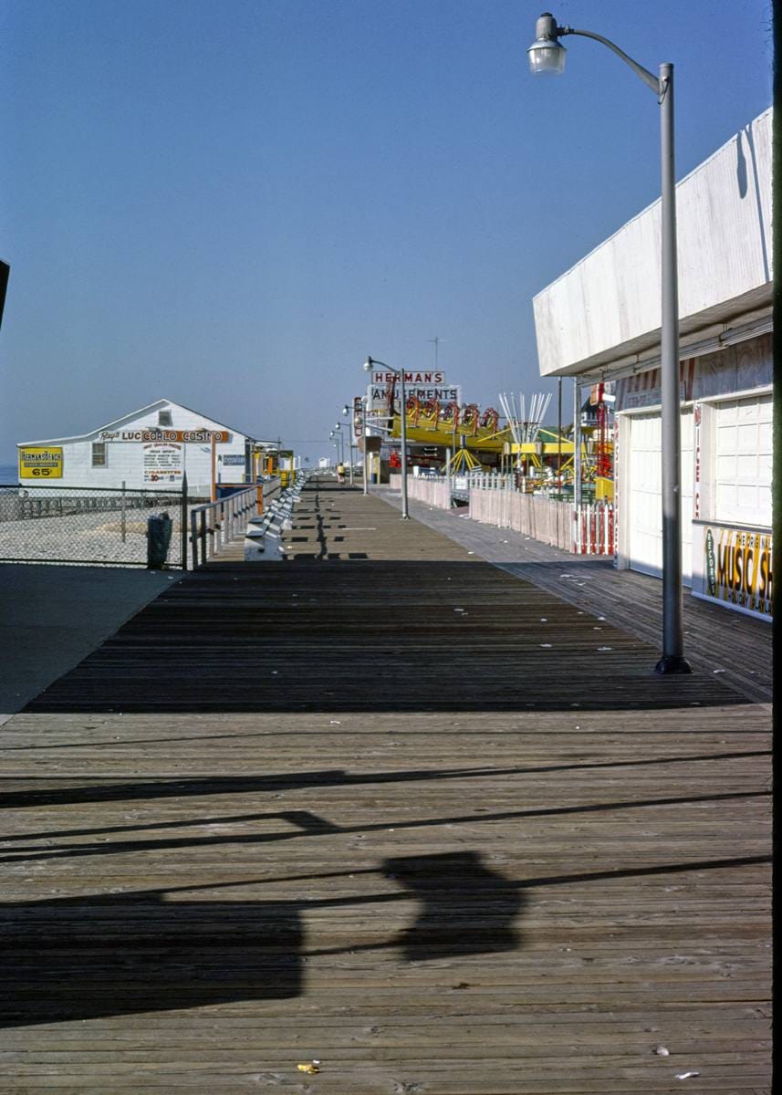 Historic Photo : 1978 Boardwalk/beach, Point Pleasant, New Jersey | Margolies | Roadside America Collection | Vintage Wall Art :