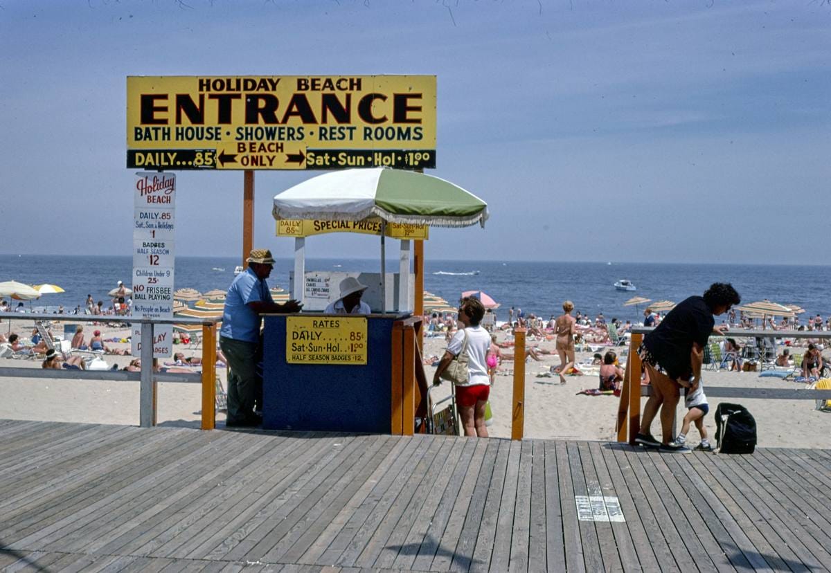 Historic Photo : 1978 Beach entrance booth, Point Pleasant, New Jersey | Margolies | Roadside America Collection | Vintage Wall Art :