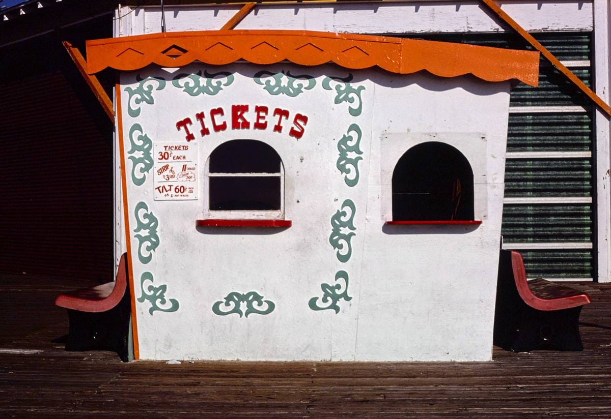 Historic Photo : 1978 Ticket booth, Point Pleasant, New Jersey | Margolies | Roadside America Collection | Vintage Wall Art :