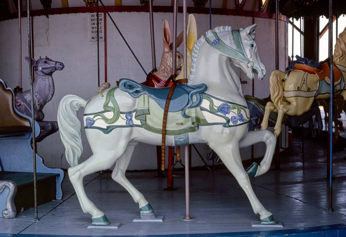 Historic Photo : 1978 Carousel horse, Point Pleasant, New Jersey | Margolies | Roadside America Collection | Vintage Wall Art :