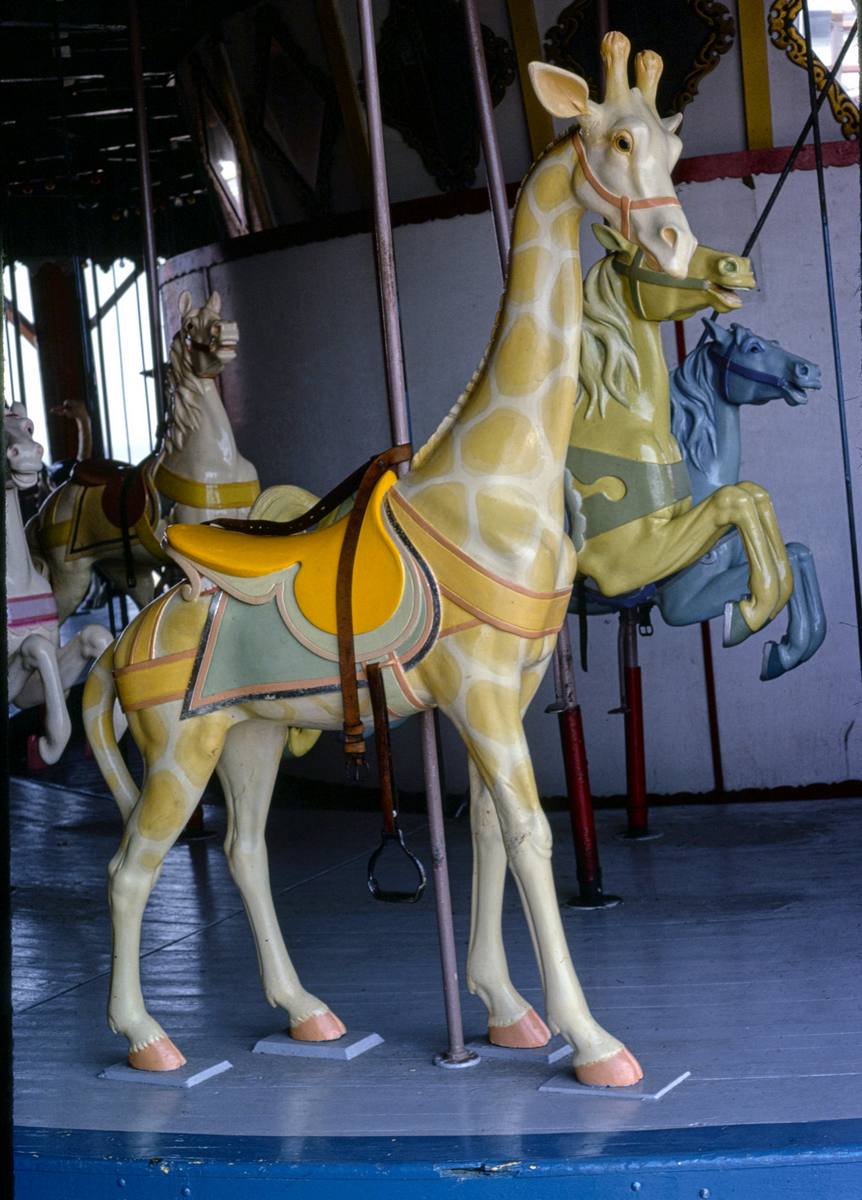 Historic Photo : 1978 Carousel giraffe, Point Pleasant, New Jersey | Margolies | Roadside America Collection | Vintage Wall Art :