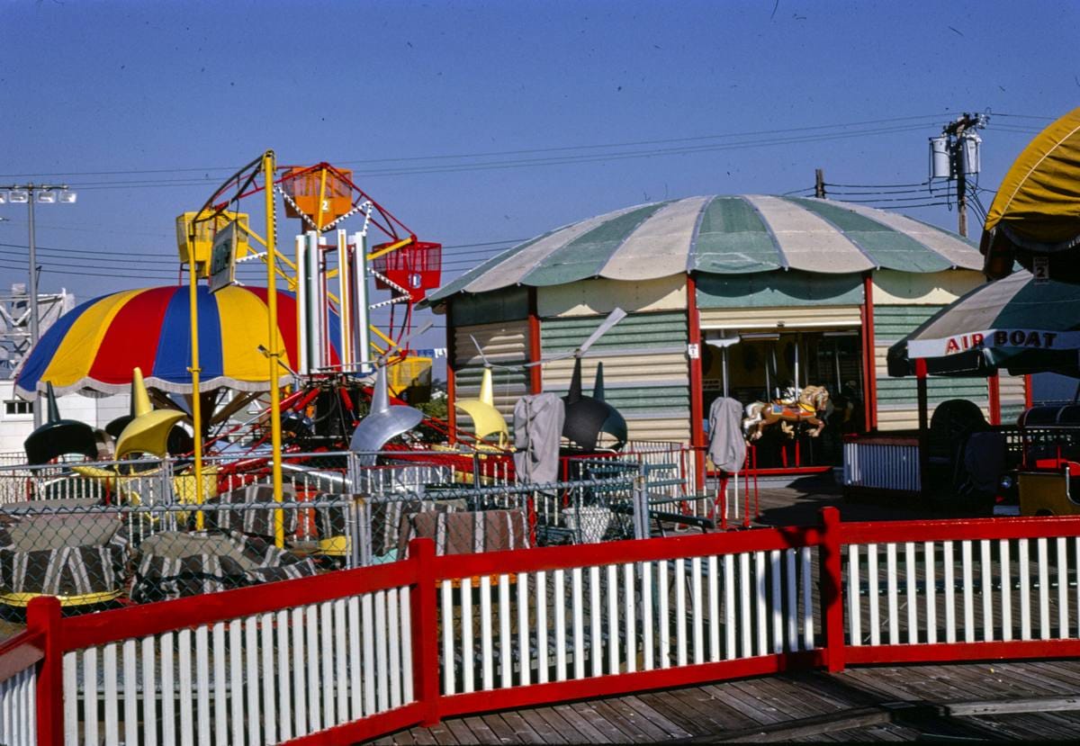 Historic Photo : 1978 Fun Fair rides, Point Pleasant, New Jersey | Margolies | Roadside America Collection | Vintage Wall Art :