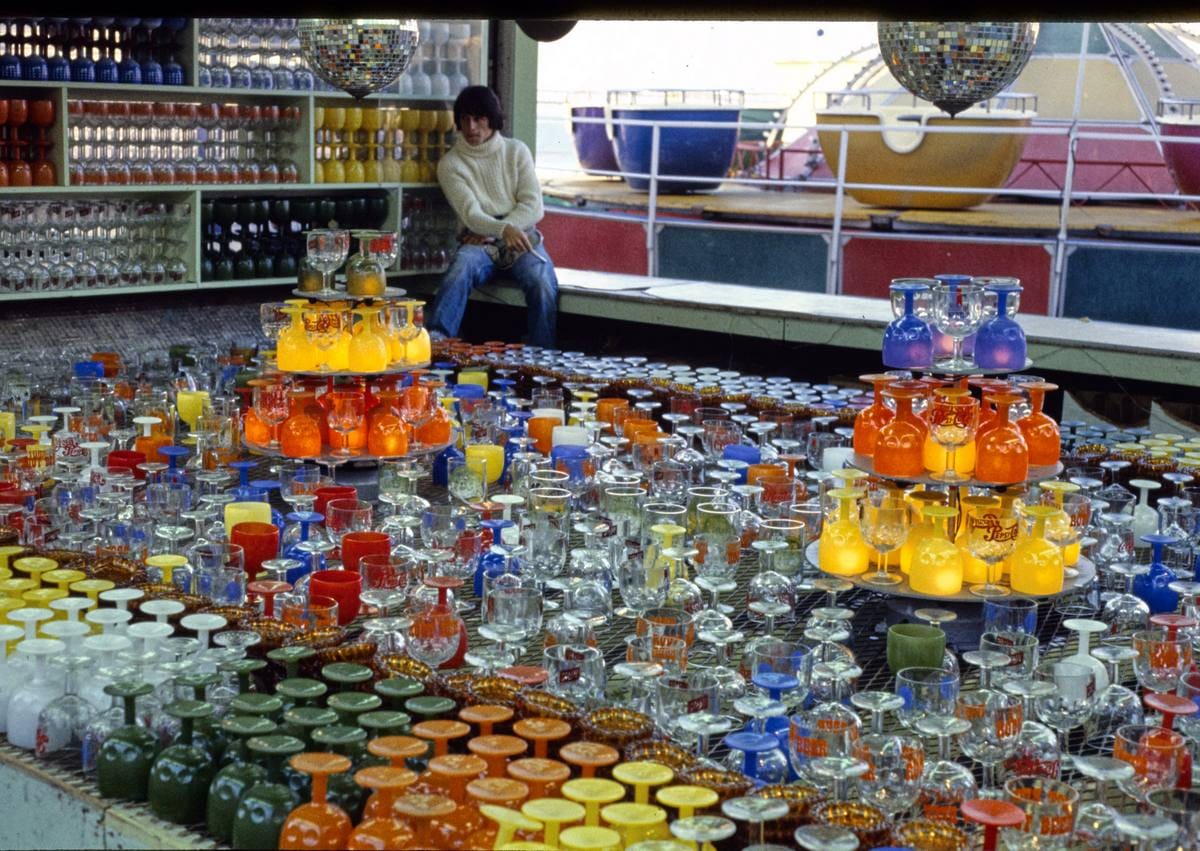 Historic Photo : 1978 Glass dime toss game, Seaside Heights, New Jersey | Margolies | Roadside America Collection | Vintage Wall Art :