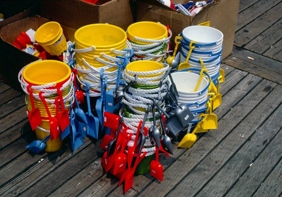 Historic Photo : 1978 Sand pails, Seaside Heights, New Jersey | Margolies | Roadside America Collection | Vintage Wall Art :
