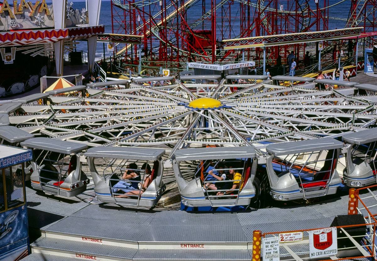 Historic Photo : 1978 Enterprise above, Seaside Heights, New Jersey | Margolies | Roadside America Collection | Vintage Wall Art :