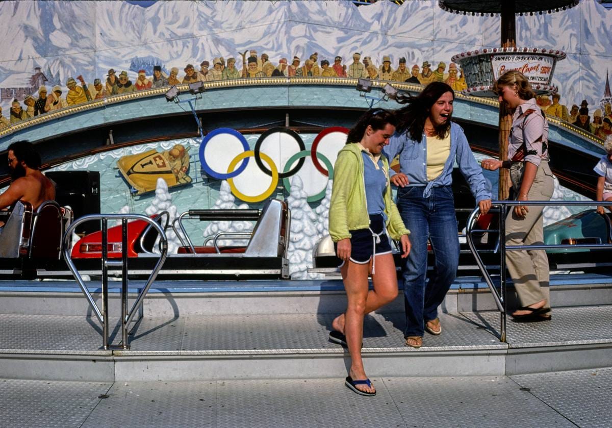 Historic Photo : 1978 Swiss Bob ride exit, Seaside Heights, New Jersey | Margolies | Roadside America Collection | Vintage Wall Art :