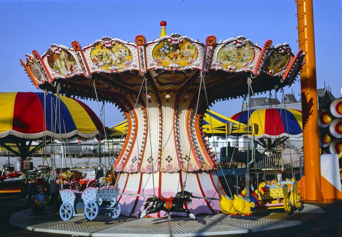 Historic Photo : 1978 Kid's carousel A.M., Seaside Heights, New Jersey | Margolies | Roadside America Collection | Vintage Wall Art :