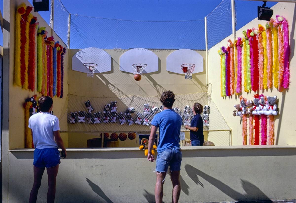 Historic Photo : 1978 Basketball toss, Seaside Heights, New Jersey | Margolies | Roadside America Collection | Vintage Wall Art :