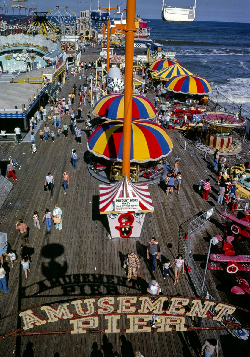 Historic Photo : 1978 Casino Pier overall, Seaside Heights, New Jersey | Margolies | Roadside America Collection | Vintage Wall Art :