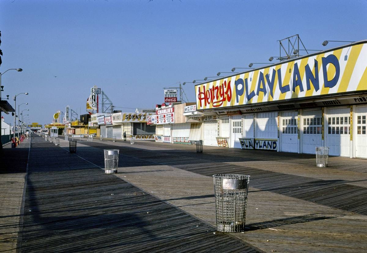 Historic Photo : 1978 Boardwalk A.M., Seaside Heights, New Jersey | Margolies | Roadside America Collection | Vintage Wall Art :