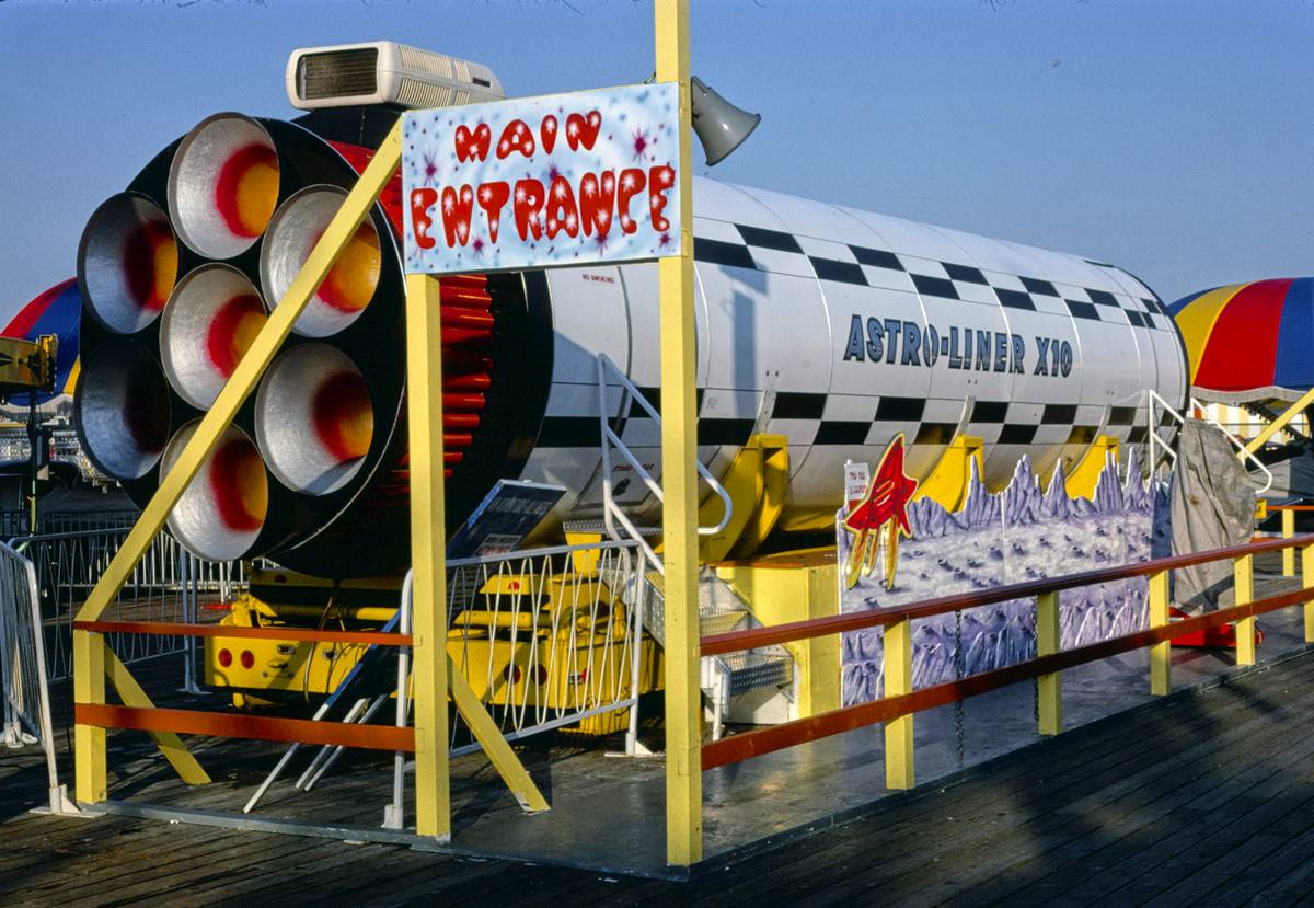 Historic Photo : 1978 Astro-liner ride A.M., Seaside Heights, New Jersey | Margolies | Roadside America Collection | Vintage Wall Art :